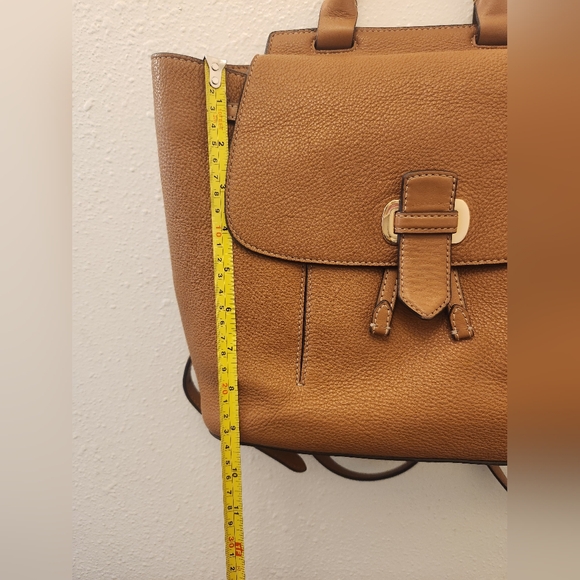 Michael Kors Romy Medium Sized Tan Leather Backpack - Picture 7 of 11